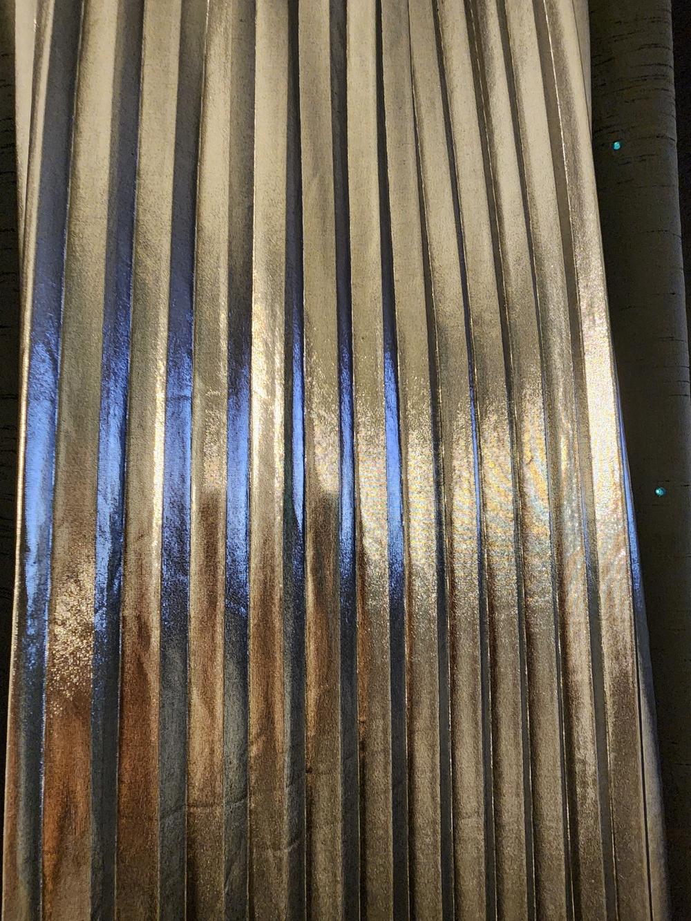 Sincerely Jules Silver Metallic Pleated soft pants